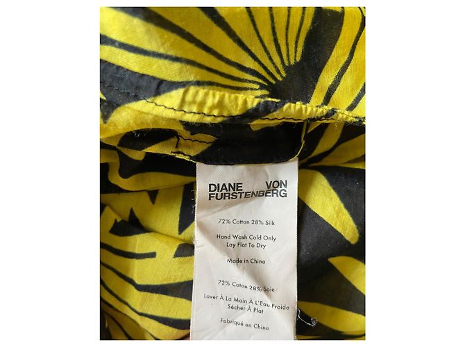 Diane Von Furstenberg Strandkleid Schwarz Gelb - Ansicht 6