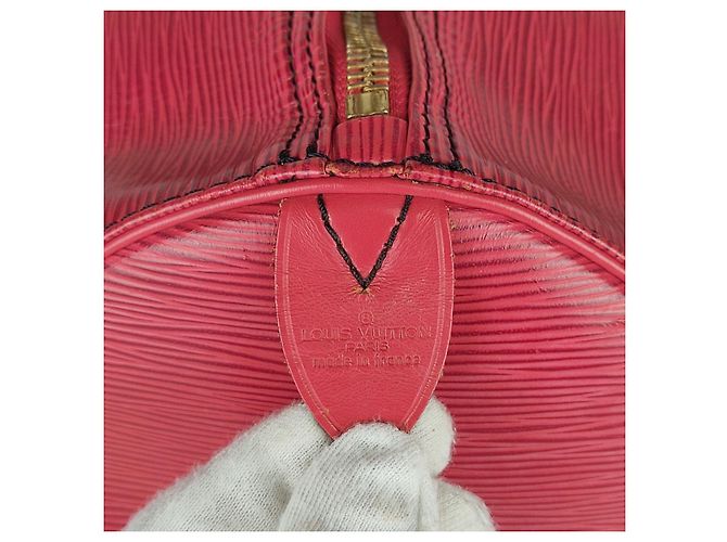 Louis Vuitton borsa da viaggio Epi Keepall 55 Rosso - vista 5