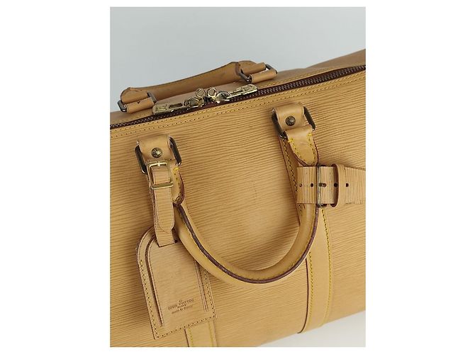 Louis Vuitton borsa da viaggio Keepall 45 Epi Beige - vista 9