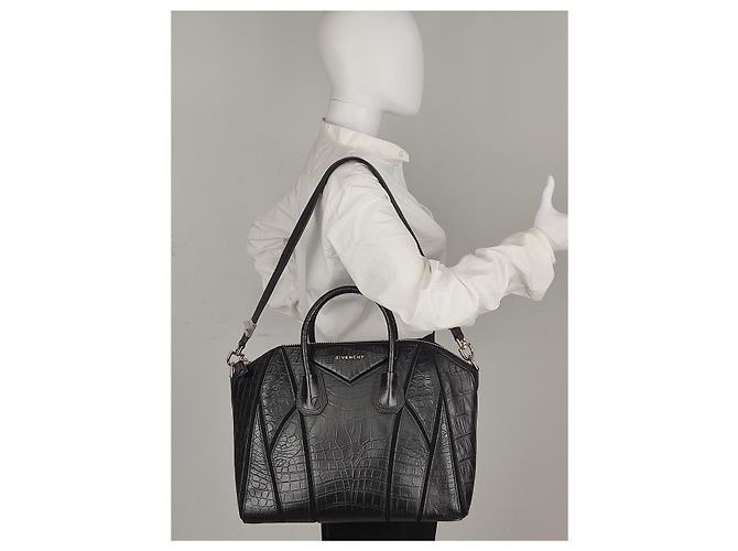 Bolsa Givenchy Antigona em couro com efeito crocodilo - vista 12