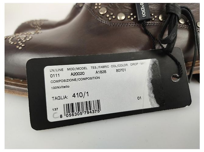 Dolce & Gabbana Old Style chaussures à lacets avec clous (US 8/ UE 41) - vue 11