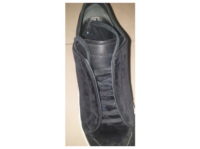 Sneakers Alexander McQueen in velluto nero 40 - vista 3