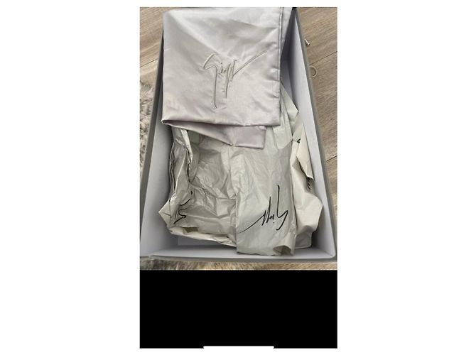 Giuseppe Zanotti Sneaker Leder Weiß Gold Elfenbein Golden Aus weiß - Ansicht 9