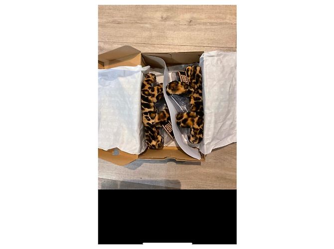Ciabatte Ugg Oh Yeah Stampa Panther Nero Marrone chiaro Marrone scuro - vista 2