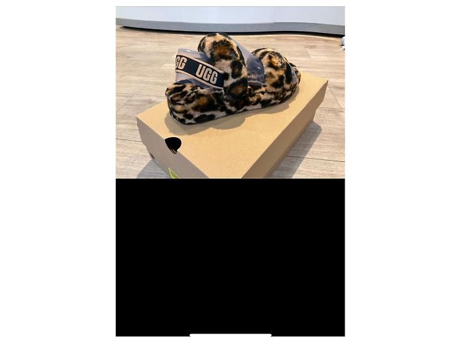 Ciabatte Ugg Oh Yeah Stampa Panther Nero Marrone chiaro Marrone scuro - vista 5
