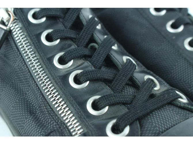 Louis Vuitton Herren 7 US Damier Graphite Nylon Punchy Low-Top-Sneaker - Ansicht 2