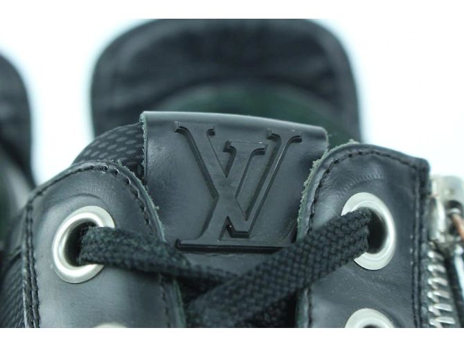 Louis Vuitton Herren 7 US Damier Graphite Nylon Punchy Low-Top-Sneaker - Ansicht 9