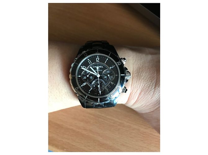 Orologio Chanel J12 Cronografo Automatico Ceramica Nera Nero - vista 2