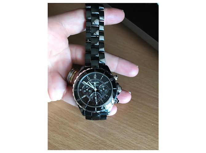 Orologio Chanel J12 Cronografo Automatico Ceramica Nera Nero - vista 3