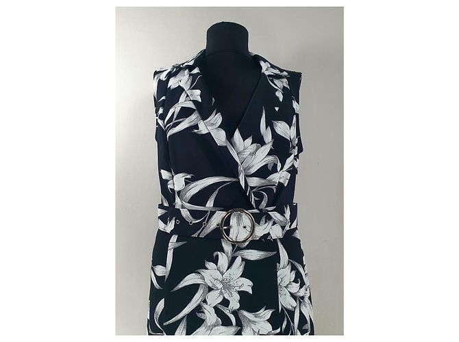 Joseph Ribkoff Kleid Schwarz Weiß Polyester - Ansicht 2