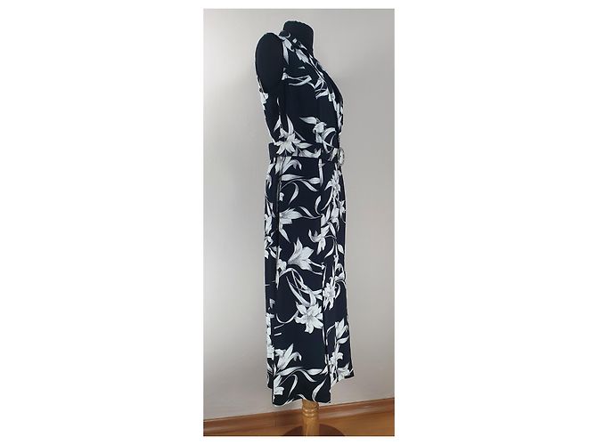Joseph Ribkoff Kleid Schwarz Weiß Polyester - Ansicht 3