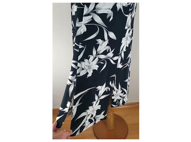 Joseph Ribkoff Kleid Schwarz Weiß Polyester - Ansicht 4
