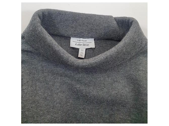 & Other Stories Pullover in Grau Baumwolle Wolle S - Ansicht 5