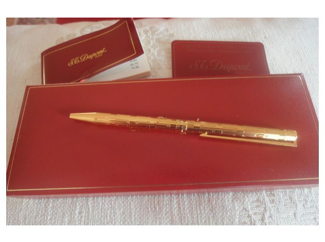 St Dupont penna a sfera con clip - Gold hardware - vista 2