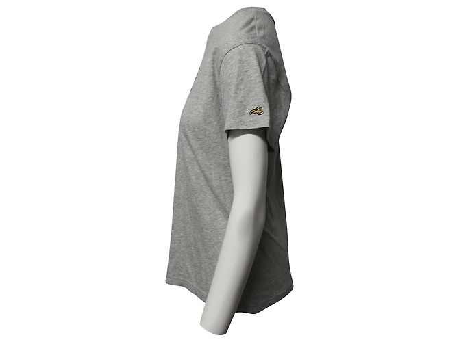 Camiseta de algodón gris con estampado de herradura de Bella Freud - vista 3