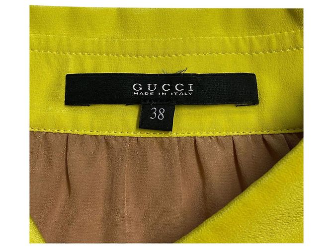 Camicia Buttondown Gucci in Seta Marrone - vista 4