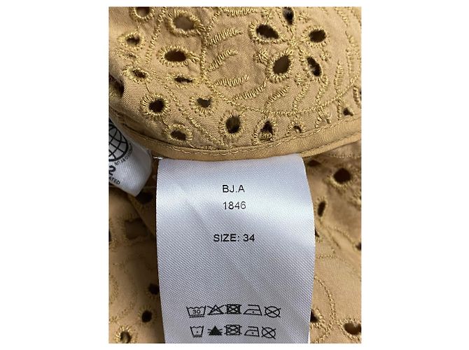 Vestido Ganni con bordado inglés de algodón marrón Castaño - vista 11