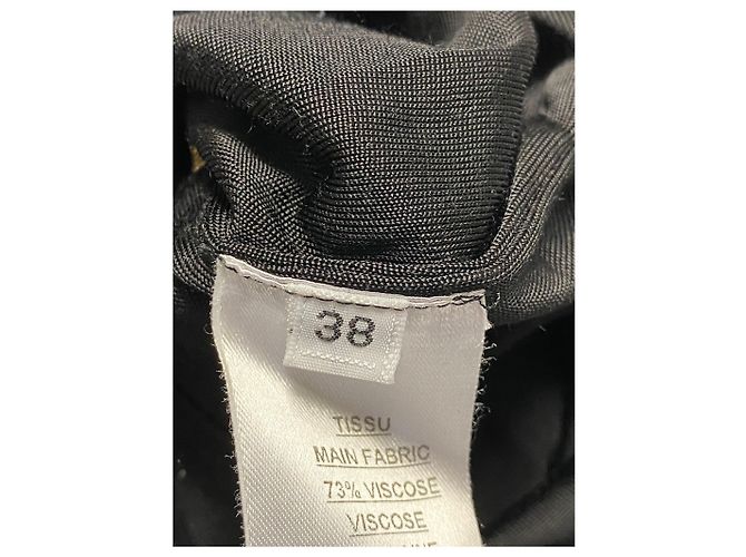 Balmain Cut Out Kleid mit Seitenschlitz in schwarzer Viskose - Ansicht 4