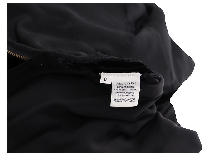Tuta monospalla Ulla Johnson Tess in velluto nero - vista 4