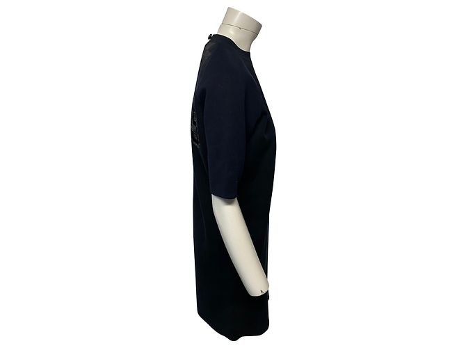 Vestido camisero adornado de algodón negro de Louis Vuitton - vista 4