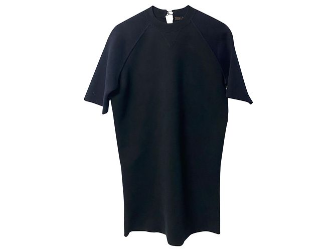 Vestido camisero adornado de algodón negro de Louis Vuitton - vista 6