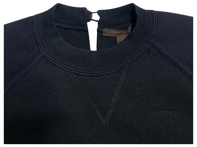 Vestido camisero adornado de algodón negro de Louis Vuitton - vista 7