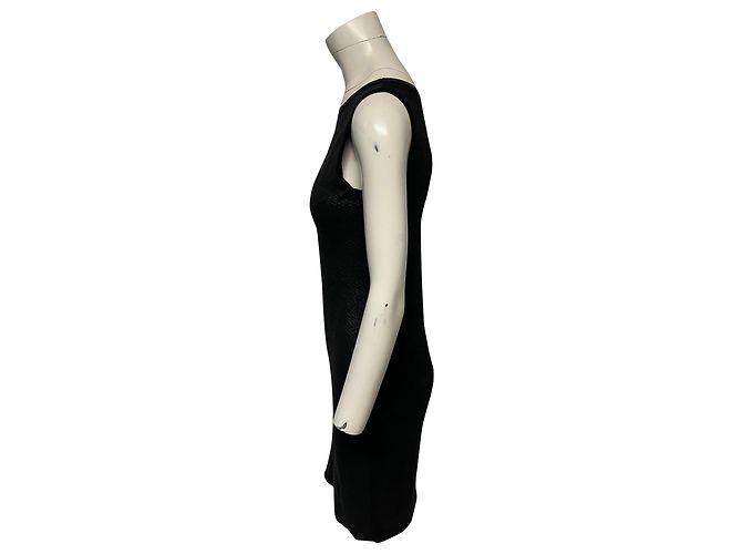 Gucci Ärmelloses Strick-Midikleid aus schwarzer Viskose - Ansicht 3