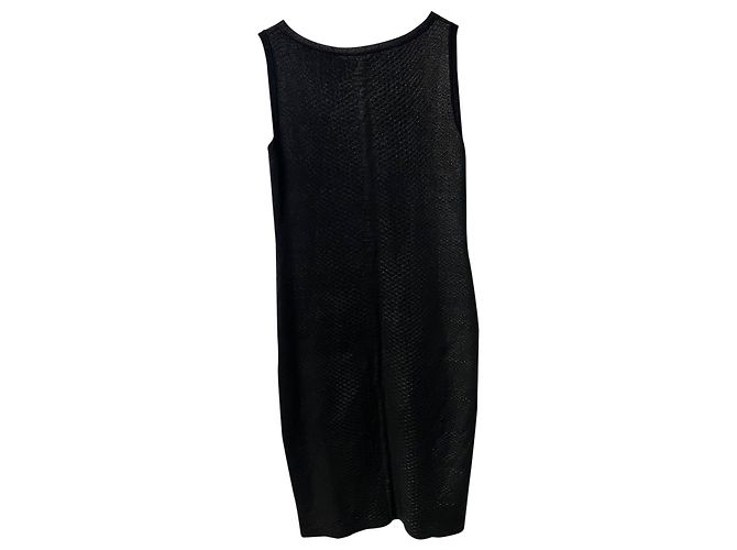 Gucci Ärmelloses Strick-Midikleid aus schwarzer Viskose - Ansicht 5