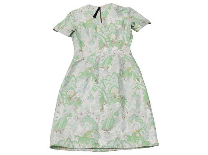 Marni Winterausgabe 2012 Brokat-Minikleid aus grünem Polyester - Ansicht 2