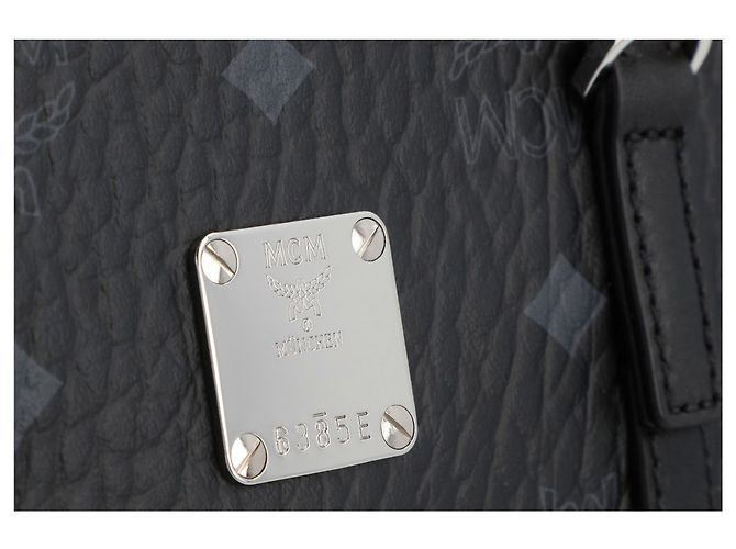 Shopper Toni Mcm Donna In Visetos Marrone Nero - vista 3