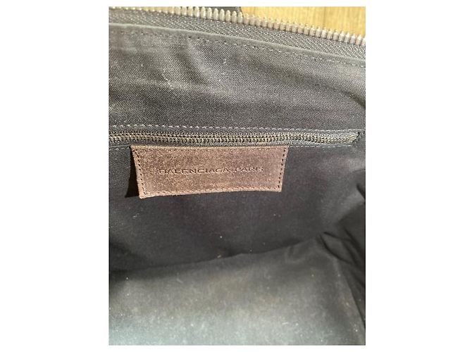 Borsa Superb Balenciaga in pelle verniciata nera/marrone e pelle scamosciata Nero Cioccolato - vista 7