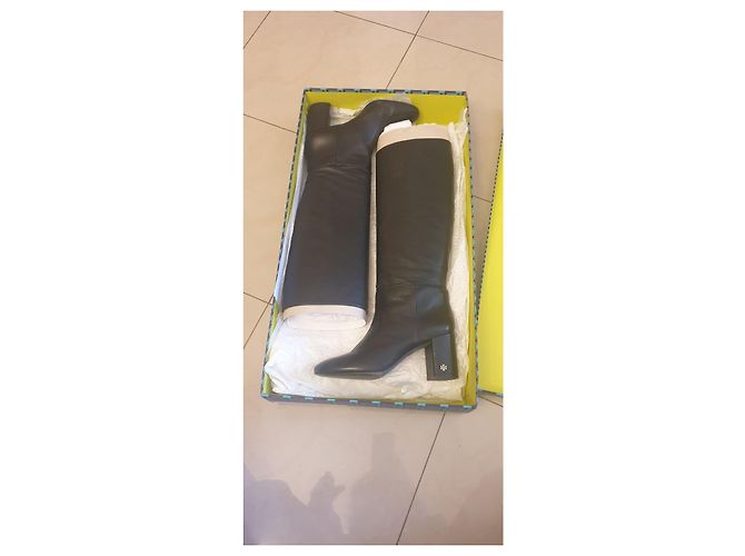 Botas altas de cuero negro Tory Burch - vista 6