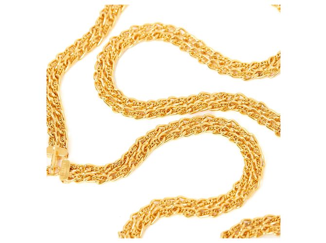 Chanel T80 CATENA foderata intrecciata D'oro - vista 2