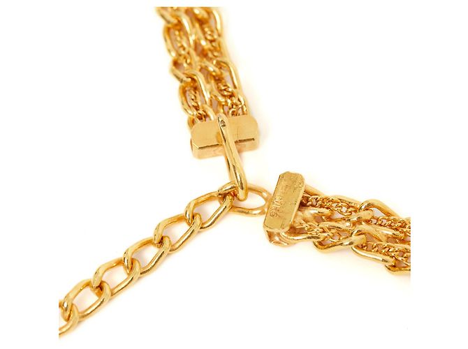 Chanel T80 CATENA foderata intrecciata D'oro - vista 3