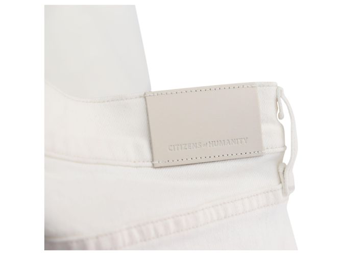 Citizens Of Humanity Emerson Slim Boyfriend Jeans en denim de algodón blanco - vista 5