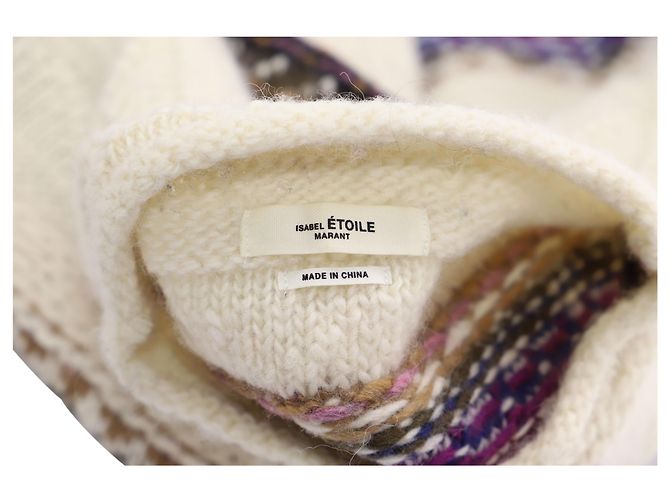 Isabel Marant Etoile Elsey Fair-Isle-Pullover aus weißer Wolle - Ansicht 3