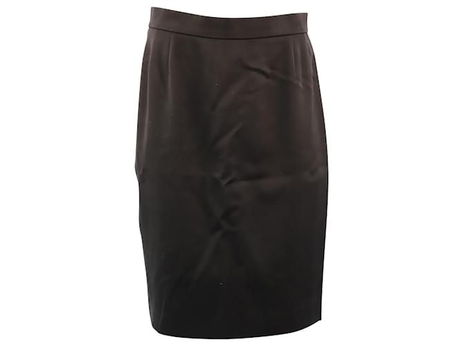Jupe crayon noire. Doublée, longueur genou, classique chic