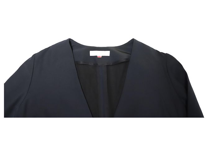Chloé Blazer aus schwarzer Seide mit Pailletten und Taschendetail - Ansicht 7