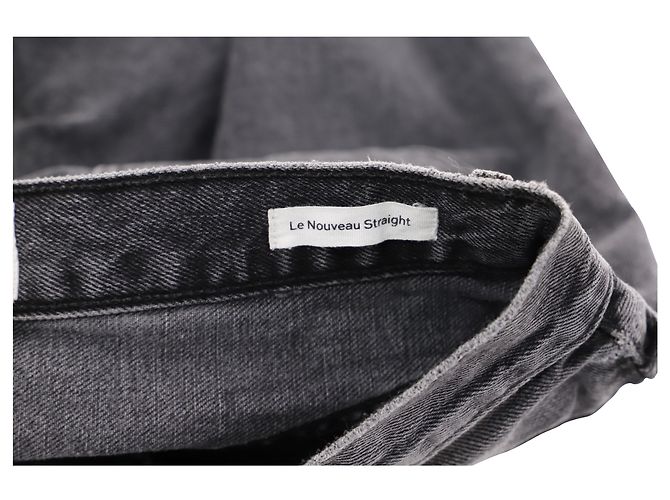 Frame Denim Vaqueros cortos rectos Frame Le Nouveau en denim negro - vista 5