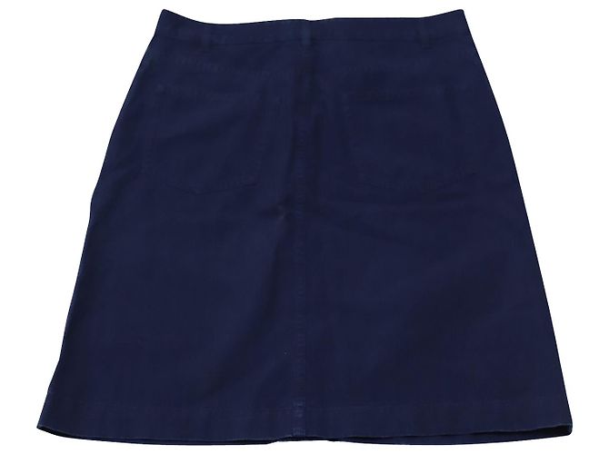 Autre Marque EN.PAG.do. Falda midi abotonada en denim de algodón azul - vista 2