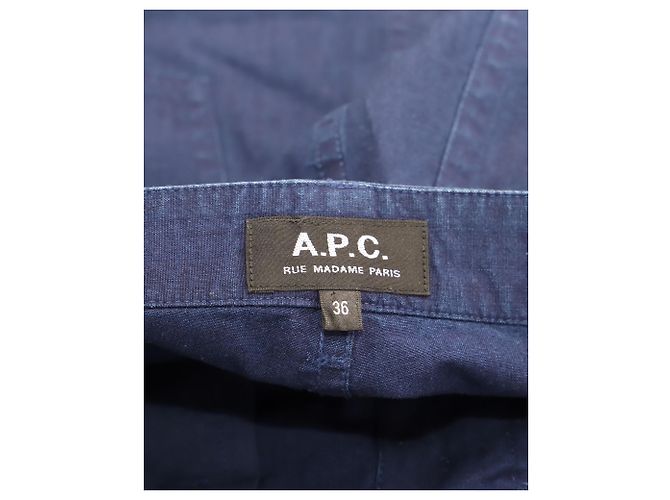 Autre Marque EN.PAG.do. Falda midi abotonada en denim de algodón azul - vista 3