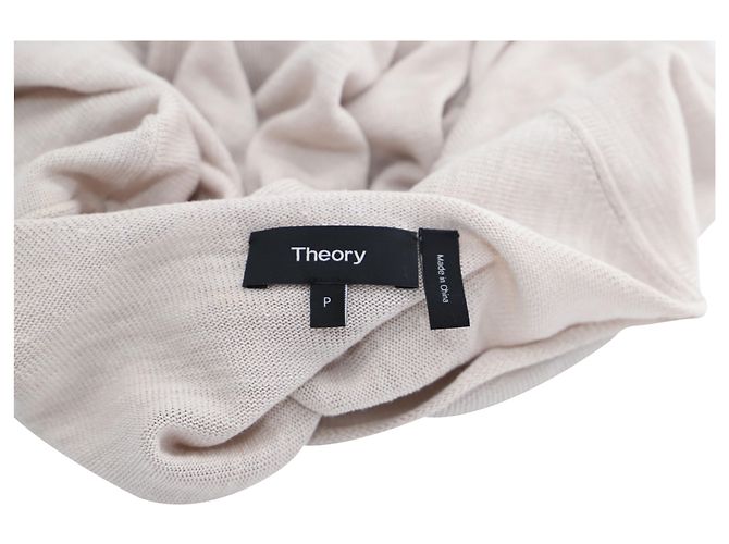 Camiseta Theory Tolleree en Cachemir Beige Castaño - vista 3