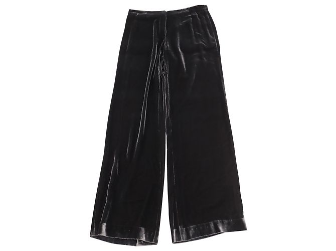 Samthose von Emporio Armani aus grauem Polyester - Ansicht 2