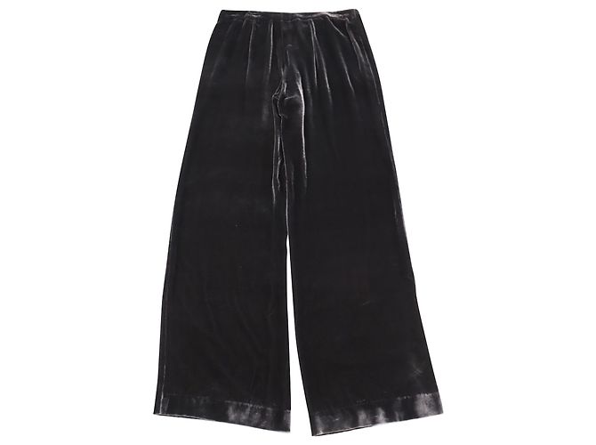 Samthose von Emporio Armani aus grauem Polyester - Ansicht 3