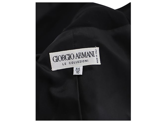 Jaqueta de abotoamento simples Giorgio Armani em lã preta Preto - vista 2
