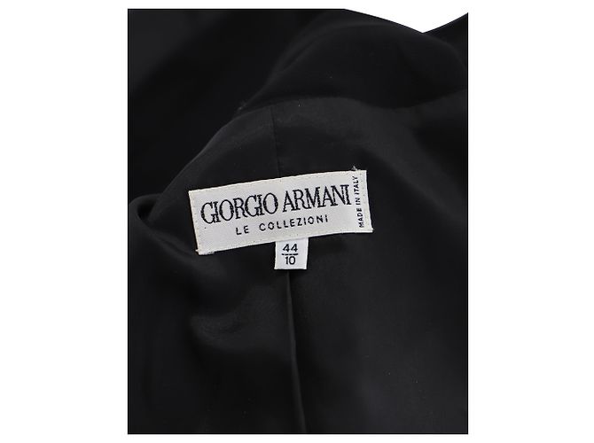 Jaqueta de abotoamento simples Giorgio Armani em lã preta Preto - vista 6