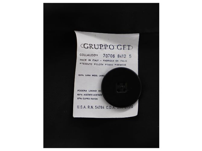 Jaqueta de abotoamento simples Giorgio Armani em lã preta Preto - vista 7