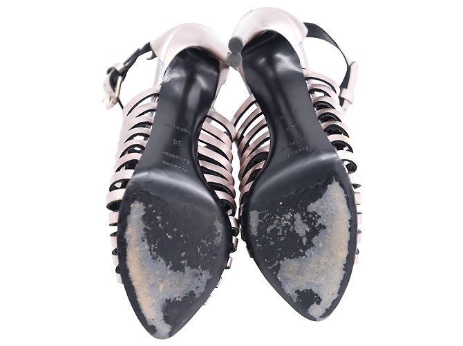 Tacones Cage de Proenza Schouler en charol plateado - vista 5