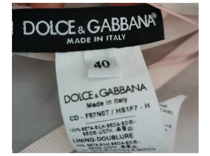 Dolce & Gabbana Silk Rose Kleid Rosa Seide Pink - Ansicht 2