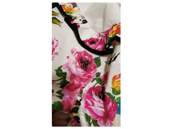 Vestido Gucci de algodón rosa blanco naranja - vista 3